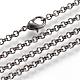 Iron Rolo Chains Necklace Making MAK-R015-45cm-B-1