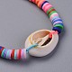 Eco-Friendly Handmade Polymer Clay Heishi Beads Kids Braided Bracelets BJEW-JB04317-4
