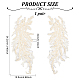 Leaf Polyester Embroidery Lace Appliques DIY-FG0003-90B-2