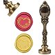 CRASPIRE Wax Seal Stamp Heart Wreath Vintage Wax Seal Stamp Retro Wood Stamp Removable Brass Seal Alloy Handle for Wedding Invitations Embellishment Bottle Decoration Gift Packing AJEW-WH0128-10AB-1