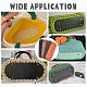 SUPERFINDINGS 4 Colors PU Leather Bag Nail Bottoms Oval Flat Bag Bottom Crochet Bag Bottom Pad Shaper Base with Holes Rivet for DIY Purse Making Handbags Accessories FIND-WR0005-55-6