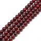 Jaspe rouge naturel ronde perles brins G-E334-6mm-01-1