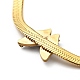 Halskette mit Kristall-Strass-Schmetterlingsanhänger und Fischgrätenketten NJEW-I116-01G-3