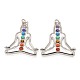 Yoga Chakra Jewelry Gemstone Human Pendants G-N0052-01-1