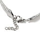304 Stainless Steel Herringbone Chain Bracelet BJEW-D028-02B-02P-2