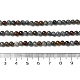 Hebras naturales de perlas de cuarzo de dumortierita G-H298-A06-02-5