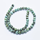 Brins de perles turquoises africaines naturelles (jaspe) G-E444-47-6mm-2