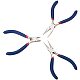 PandaHall Elite Set of 3 Jewellery Making Craft DIY Plier Tool Set- Flat Nosed Round Nosed Wire Cutter Pliers Blue TOOL-PH0001-05-3