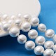 Round Shell Pearl Bead Strands BSHE-M008-03D-1