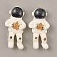 Cabochons aus undurchsichtigem Harz mit Weltraummotiven&nbsp;RESI-WH0029-23E-06-1