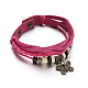 Leather Cord Multi-strand Bracelets BJEW-M152-03D-1