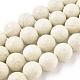 Natural Fossil Round Bead Strands G-O151-02-12mm-1