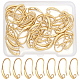 SUPERFINDINGS 40Pcs Brass Earring Hooks Real 18K Gold Plated Lever Back Earwires 19x10x2mm Earrings Making Findings with Loop for DIY Crafting Jewelry Making KK-FH0004-42-1