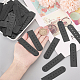 Benecreat 48 Paar schwarzes Snapback-Armband aus Kunststoff mit 7 Löchern FIND-BC0003-50-3