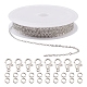 Kit de fabrication de bijoux de chaîne de câble en laiton diy 3m DIY-YW0005-75P-1