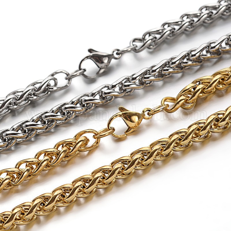 Wholesale 304 Stainless Steel Wheat Chains Bracelets - Pandahall.com