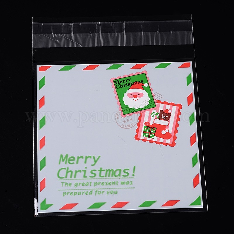 Wholesale Rectangle OPP Cellophane Bags for Christmas