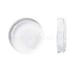 Transparente Glas Cabochons, doppelseitige flache runde, Transparent, 18x5 mm