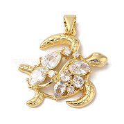 Подвески из латуни и прозрачного циркония с покрытием стойки KK-L216-057G