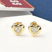 Серьги-гвоздики из циркония EJEW-D323-06G