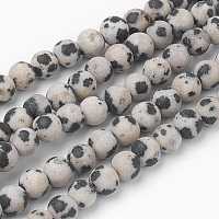 Natur Dalmatiner Jaspis Perle Stränge&nbsp;G-G735-68F-4mm