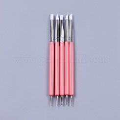 Silicone Double Head Nail Art Dotting Tools, Nail Brush Pens, Painting  Drawing Line Brushes, with Brass Tube and Acrylic Finding, Sky Blue