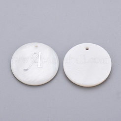 Pendentifs en coquillage d'eau douce&nbsp;SHEL-Q018-01-P