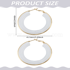 1 par de pendientes de aro de acero inoxidable 304 para mujer&nbsp;EJEW-LP0011-06A
