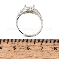 Micro ottone spianare anelli zirconi&nbsp;CU-CBA260E-06P