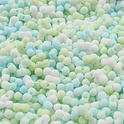 Perline di semi di vetro satinato opaco color macaron&nbsp;SEED-K009-12B-03
