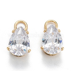 Messing klare Zirkonia Charms&nbsp;ZIRC-G170-13G