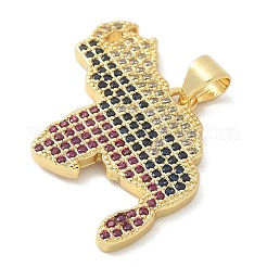 Ottone micro spianare pendenti zirconi&nbsp;KK-K298-52G