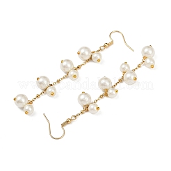3 par de pendientes colgantes de perlas de vidrio de 3 estilos&nbsp;EJEW-JE06463