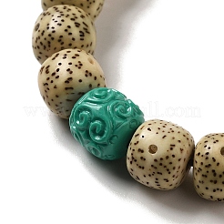 Braccialetti elasticizzati con perline sintetiche di turchese&nbsp;BJEW-B080-12
