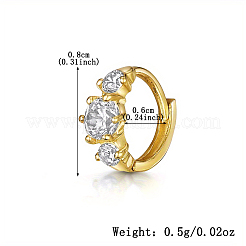 Semplici orecchini in argento con pietre di zirconia per la moda di tutti i giorni.&nbsp;IB1407-1