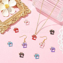 10pcs 5 Farben Legierung Emaille Charms&nbsp;ENAM-CJ0007-55