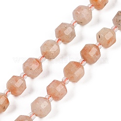 Natürliche sunstone Perlen Stränge&nbsp;G-O201B-123F