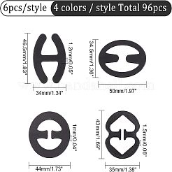 96 clip per reggiseno in plastica stile 16 pezzi&nbsp;AJEW-FG0002-09
