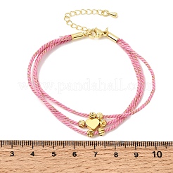 Bracelets à plusieurs brins en polyester&nbsp;FB-CBA983F-02G-03