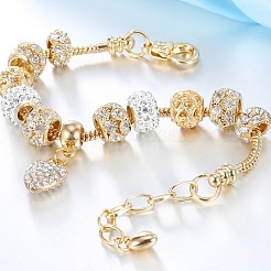 Herz-Legierung mit Kristall-Strass-Charm-Armbändern&nbsp;FS-WG8E942-01