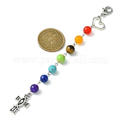 Decoraciones colgantes de aleación con cruz y corazón de crucifijo&nbsp;HJEW-JM01541