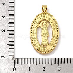 Gestell Messing micro ebnen Zirkonia Anhänger&nbsp;KK-I718-09G-B