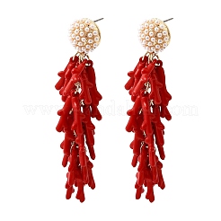 Clous d'oreilles avec pendentif en alliage &nbsp;EJEW-D327-05KCG