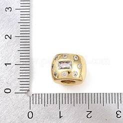Ottone micro spianare perline europei zirconi&nbsp;KK-C162-058G-02