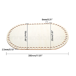Diy que hace punto crochet bolsa de madera talladora inferior&nbsp;WOOD-WH0101-31