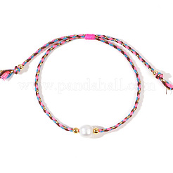 Braccialetti di perle intrecciate con perle d'acqua dolce naturali&nbsp;LS-JH8725-1