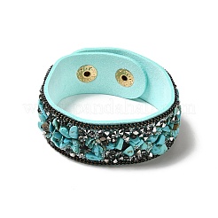 Pulsera con cordón de presión de gamuza sintética&nbsp;LS-BJEW-F428-14