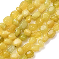 Fili di perline di pepite di giada oliva naturale coreana&nbsp;G-T150-A02-01