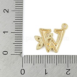 Breloques de connecteur de lettres en laiton cristal strass&nbsp;KK-S395-06G-W