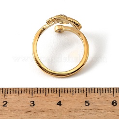 Offene Manschettenringe aus 304 Edelstahl mit Mikropflaster und Zirkonia&nbsp;RJEW-Z147-01G